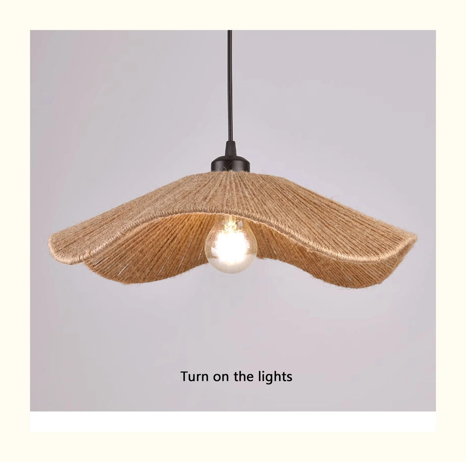 2025 Handmade Woven Restaurant Pendant Light Hemp Rope Light Bedroom Light Restaurant Japanese Style Room Decoration Pendant Lig