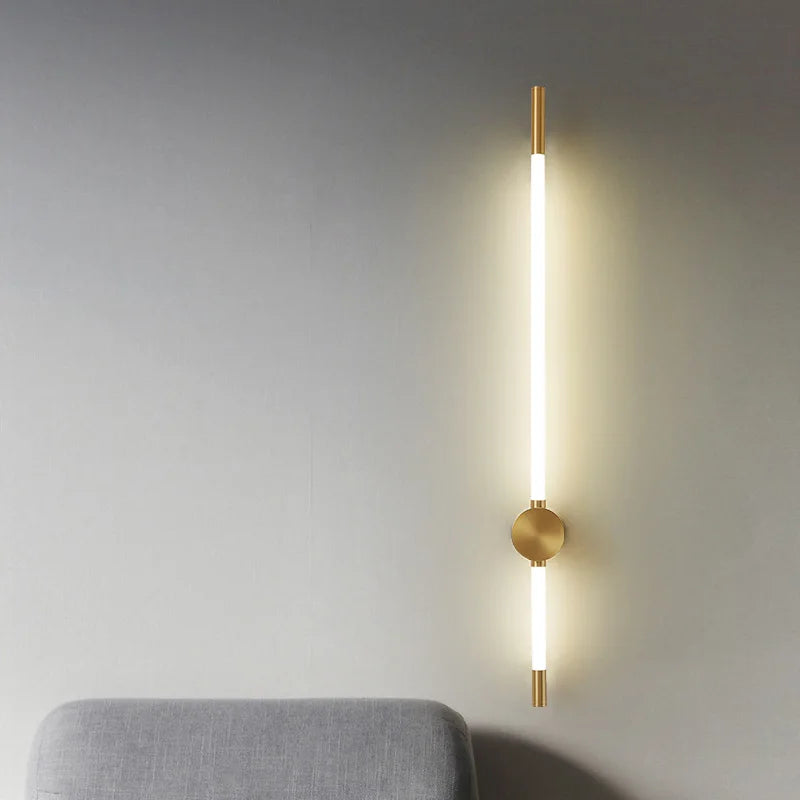Modern LED Long Wall Lights for Bedroom Lighting Living Room Background Decorate Stairs Lamp Hotel Black Gold Sconce Fixtures