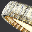 ‌Modern Luxury Dimmable Crystal Ceiling Light K9 Crystals Golden Ring Chandelier for Bedroom Living Room Dining Room LED Fixture