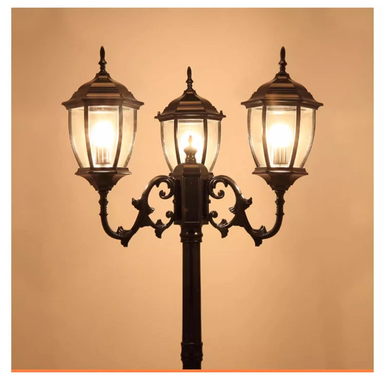 Waterproof high LED retro outdoor landscape courtyard 3m European style outdoor lawn lamp villa household garden street lighting