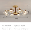 Modern LED Glass Ball Chandeliers Living Room Dining Table Salon Chandelier Bedroom Ceiling Chandelier Home Decoration Lighting