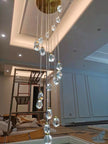 Modern home decoration crystal chandelier, stair Pendant lamp, living room Pendant lights, interior lighting