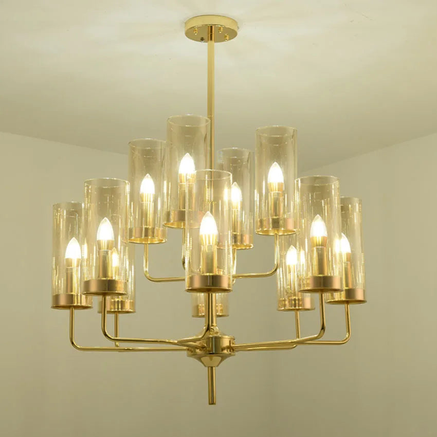 Nordic LED Glass Chandelier Blue/Amber Modern Hanging Lamp Suspension Living Dining Bedroom Pendant Lighting Fixtures