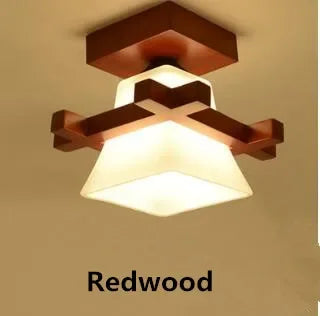 Solid wood ceiling lamp balcony American Scandinavian new chinese aisle corridor light LED Ceiling Lights