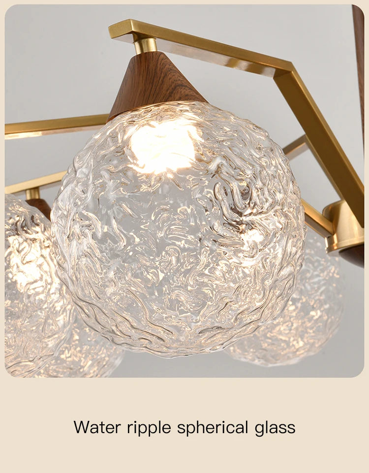 Modern LED Glass Ball Chandeliers Living Room Dining Table Salon Chandelier Bedroom Ceiling Chandelier Home Decoration Lighting