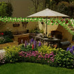 Solar LED Simulated Green Leaf Vine Copper Wire Light Courtyard Balcony Fence Wall Atmosphere Decoration IP44 Outdoor light