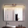 Modern Gold Copper LED Wall Light Rotatable Mirror Bathroom Bedroom Sconce Brass Simple Wall Lamp