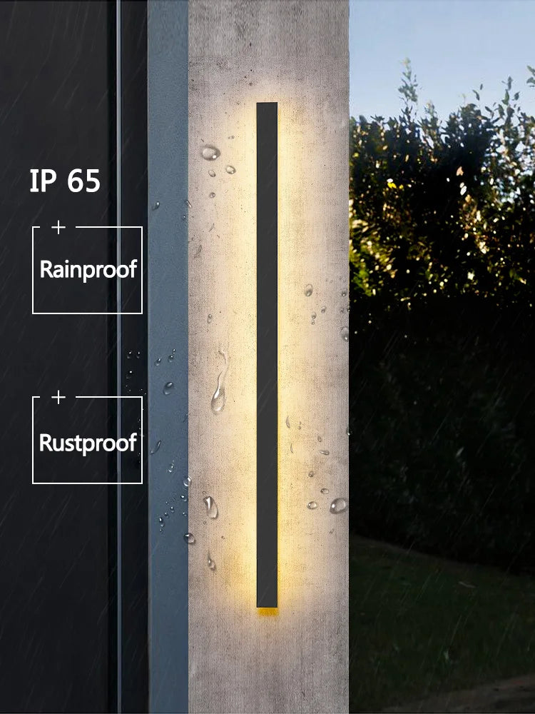 Outdoor waterproof wall lamp LED strip background wall lamp stair garden lamp living room bedroom bedside ip65 wall lights