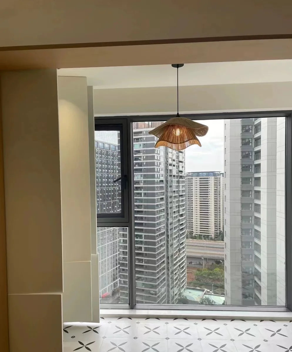 Handmade Woven Restaurant Pendant Light Hemp Rope Lights Bedroom Lamp Restaurant Japanese Style Room Decoration Pendant Lighting
