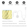 USB Power COB Tape with Tap-twice Vibration Sensor Switch Hight Brightness 320LEDs/M for Dressing Table Makeup Mirror Backlight