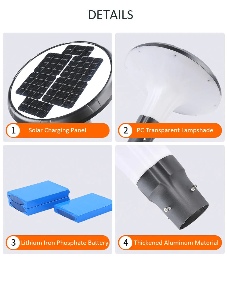 Modern Aluminum Garden Lamp Outdoor Ultra-Bright Home Outdoor Waterproof Garden Villa Community Park Landscape Street Light