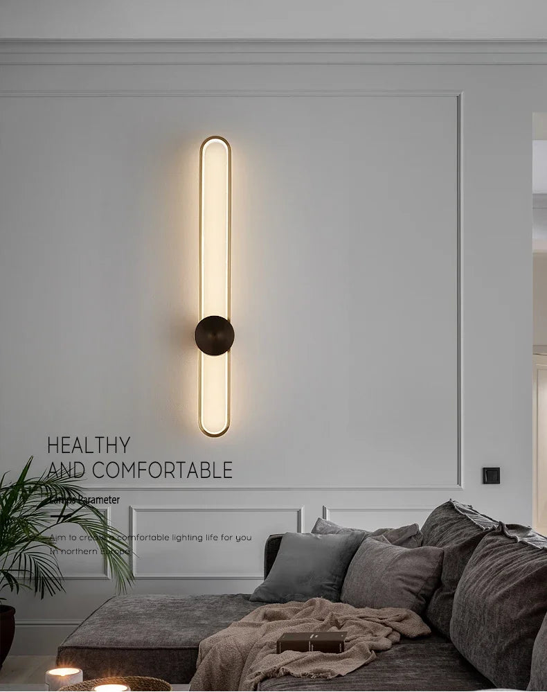 Modern Sconce LED Long Wall Light for Bedroom Living Room Surface Mounted Background Room Decor Wall Lighting Fixture