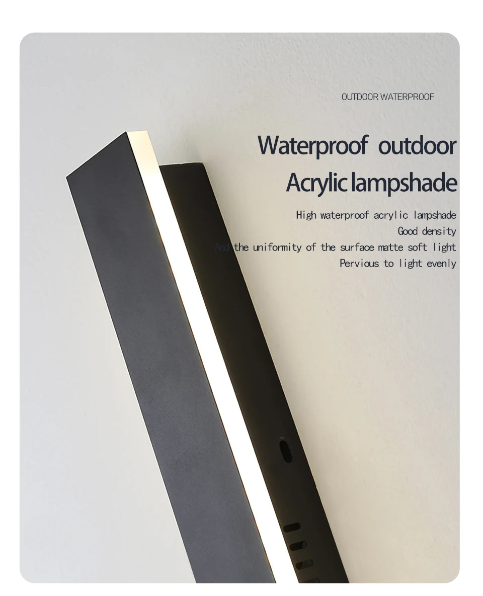 Long Wall Light Outdoor Lighting Waterproof Ip65LED Garden Country Villa Balcony Light Lnterior Wall Bedroom Living Room Light