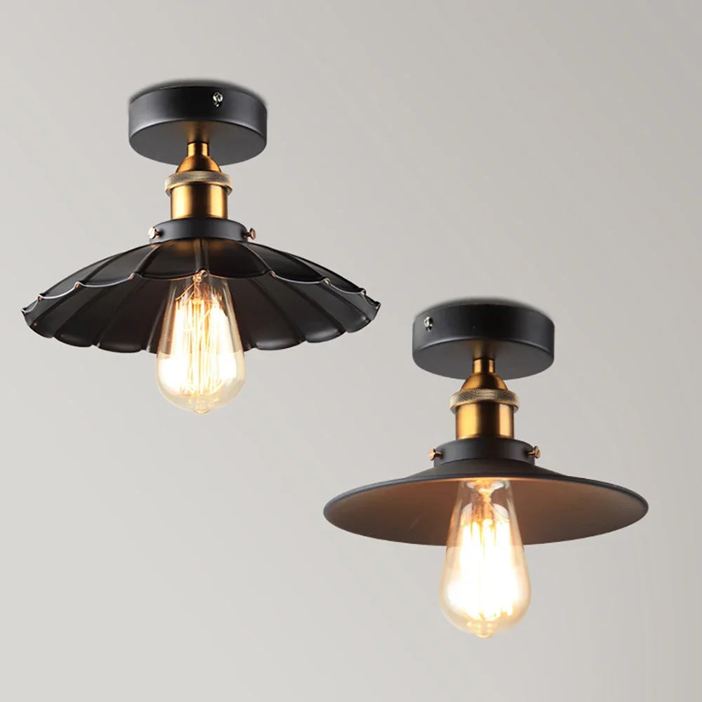 Retro Ceiling Lamp for Living Room Dining Room Bedroom Corridor Entrance Ceiling Lights E27 Indoor Lighting Fixtures