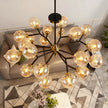 LED Glass Ball Chandelier Pendant Light for Indoor Decorative Lighting - Living Room Bedroom Dining Room