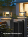 Solar Column Head Lamps Waterproof Courtyard Lamps Gate Pillar Lamps Wall Column Lamps Outdoor Villa Column Head Lamps
