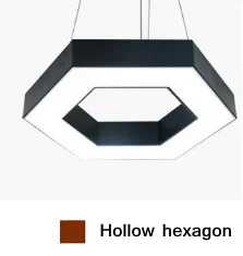Creative Hexagonal Led Lamps Office Chandelier Round Simple Y-shaped splicing Special-Shaped Chandelier Gym Office Light