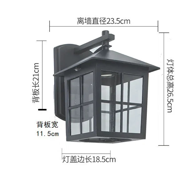 Outdoor Waterproof Wall Lamp Simple Modern Hotel Restaurant Clothing Store Decorative Lighting Villa Gate Balcony Lamp
