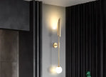 Moderm Luxury Single Double Head Wall Lamp Golden Lnclined Tube Wall Light Mirror Light Stair Living Room Bedroom Deco Luminaire