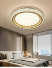 ‌Modern Luxury Dimmable Crystal Ceiling Light K9 Crystals Golden Ring Chandelier for Bedroom Living Room Dining Room LED Fixture