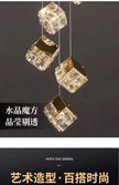 Stair chandelier long chandelier Rubik's cube creative personality light crystal lamp duplex villa loft apartment