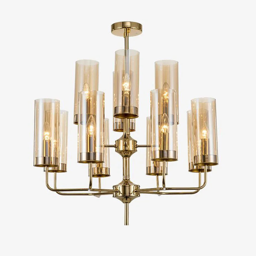 Nordic LED Glass Chandelier Blue/Amber Modern Hanging Lamp Suspension Living Dining Bedroom Pendant Lighting Fixtures