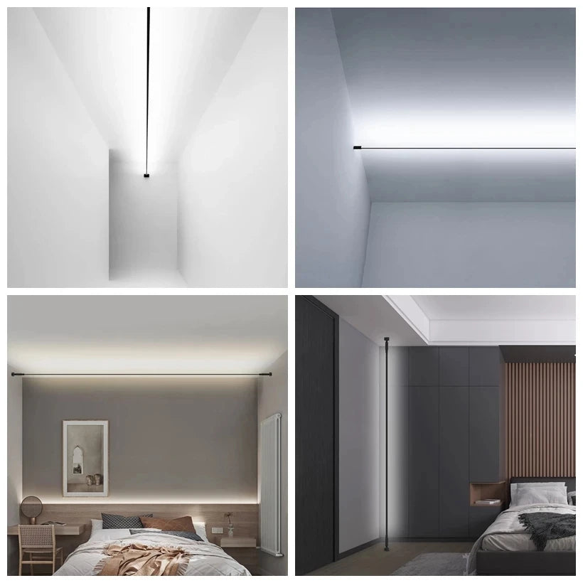 Minimalist LED Skyline Linear Light COB Modern Wall Lamp for Living Room Bedroom Art Exhibition Wall DIY Decor Strips Sconce