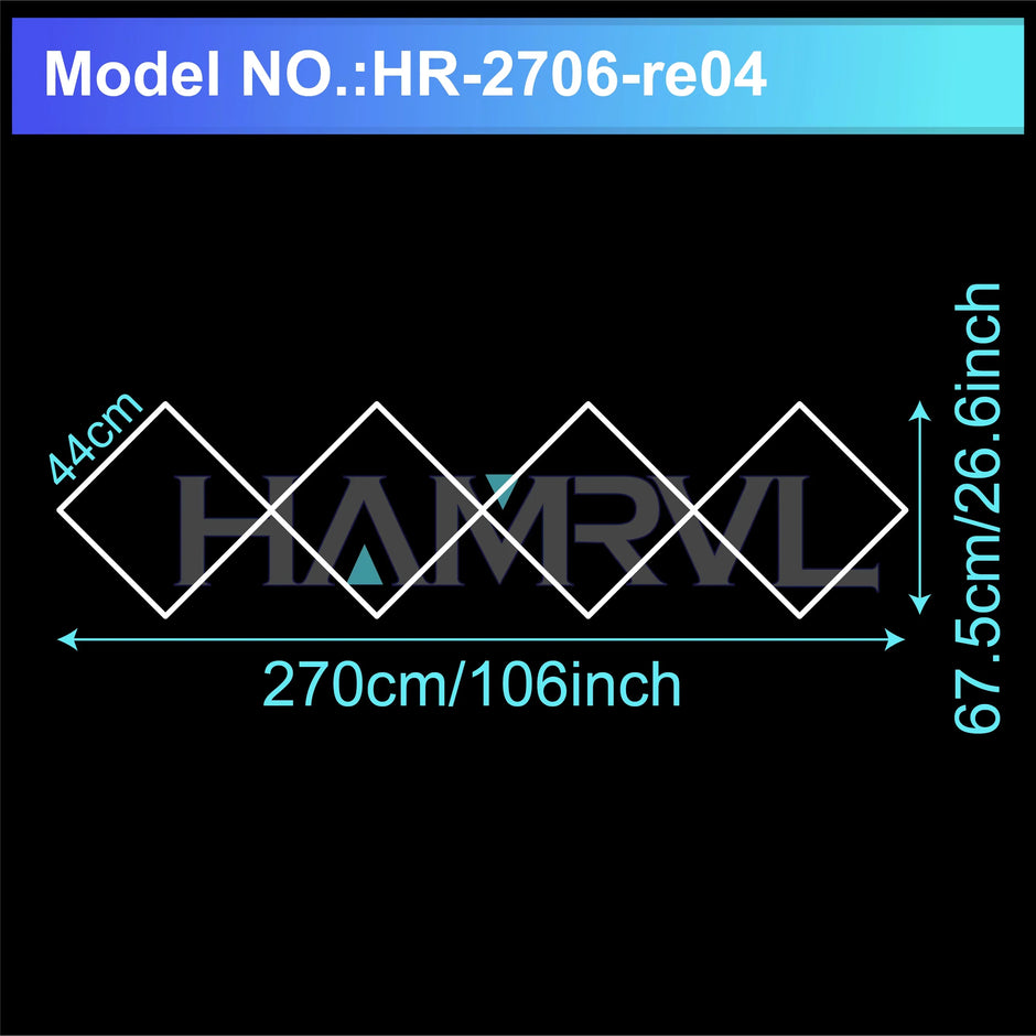 Diamond LED Ceiling Light Hexagonal Design Suitable for Garage Barber Shop Gym Exhibition Hall Ceiling Light Decoration Lighting