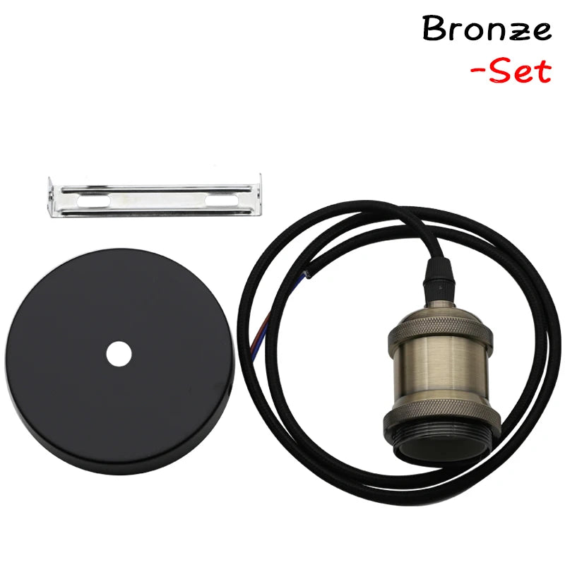 Retro Pendant Lights E27 110V 220V Socket Vintage Aluminum ceiling Light Bedside multicolour chandelier Light Industrial Lamp