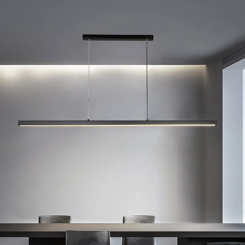 2026 LED Square Pendant Light For Dining Room Bedroom Living Room Home Loft Decor Modern Black Aluminum Hanging Lamp