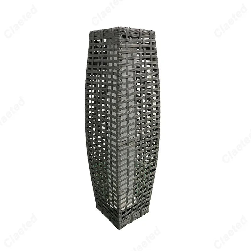 Creative New LED Solar Imitation Rattan Hollow Floor Lamp for Outdoor Courtyard Garden Projection Atmosphere Lighting