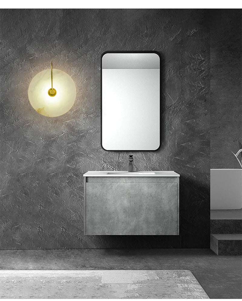 Modern LED Marble Wall Sconce Light Fixture Alabaster Lamp Living Room Bedroom Bedside Home Art Decoration Stone Decor Indoor