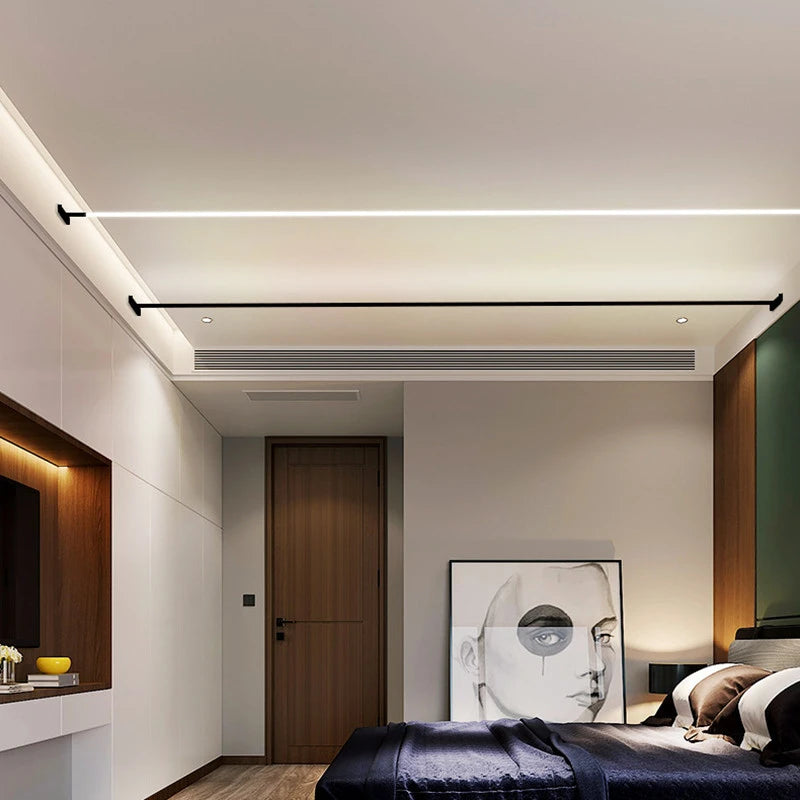 Minimalist LED Skyline Linear Light COB Modern Wall Lamp for Living Room Bedroom Art Exhibition Wall DIY Decor Strips Sconce