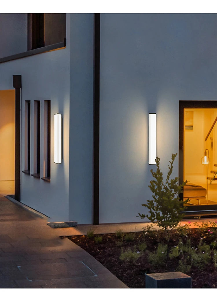 Stainless steel outdoor wall lamp outdoor wall lamp outdoor Led outdoor lighting long wall lamp waterproof IP65 outdoor garden l