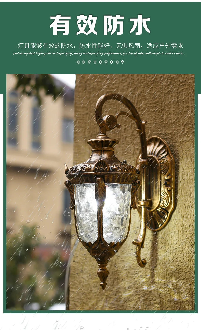 DurableEuropean Outdoor Wall Lamp Indoor And Outdoor Waterproof Led Wall Lamp Simple Corridor Gate Balcony Villa Courtyard Lamp