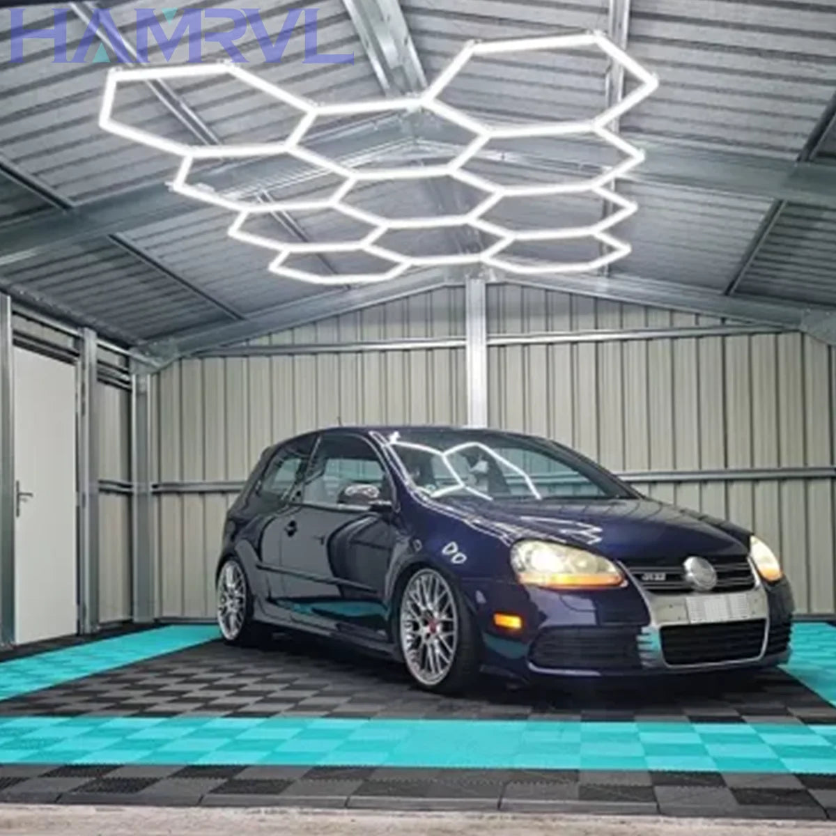 DIY Hair Salon Barbecue Shop Gym Bar Car Showroom 6000-6500k Garage Workshop Ceiling Light Honeycomb Tube Hexagonal LED Lighting