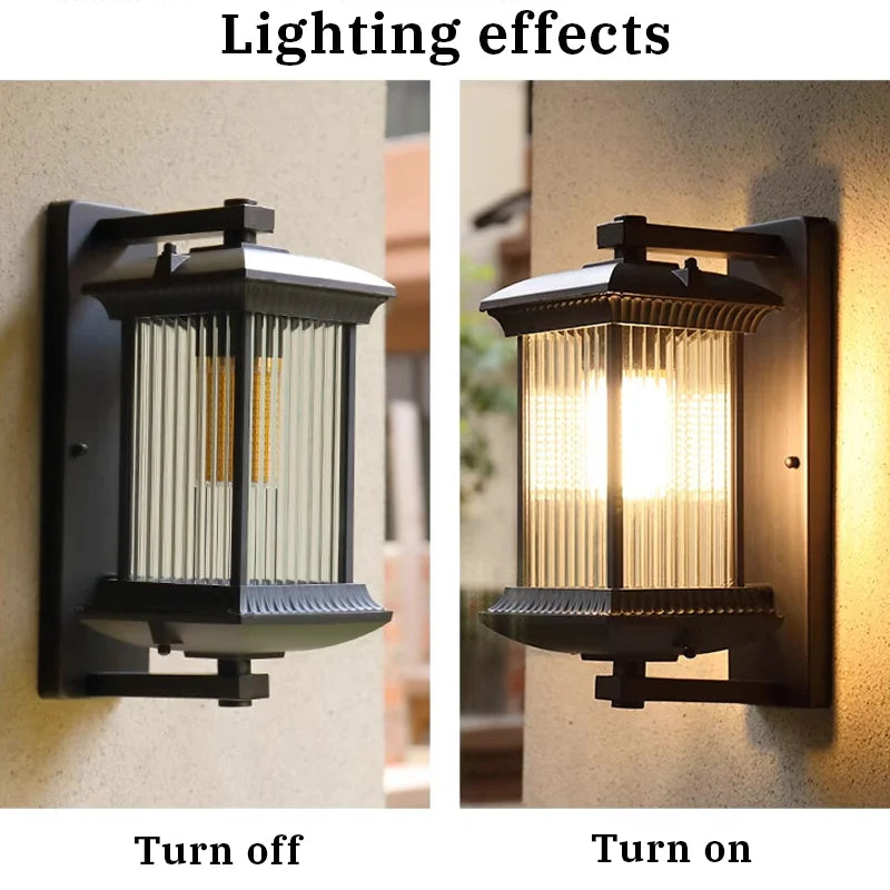 Outdoor Wall Lamps Aisle Wall Light IP54 Waterproof Corridor Balcony Modern New Chinese Villa Door Lights Porch Garden Gate Lamp