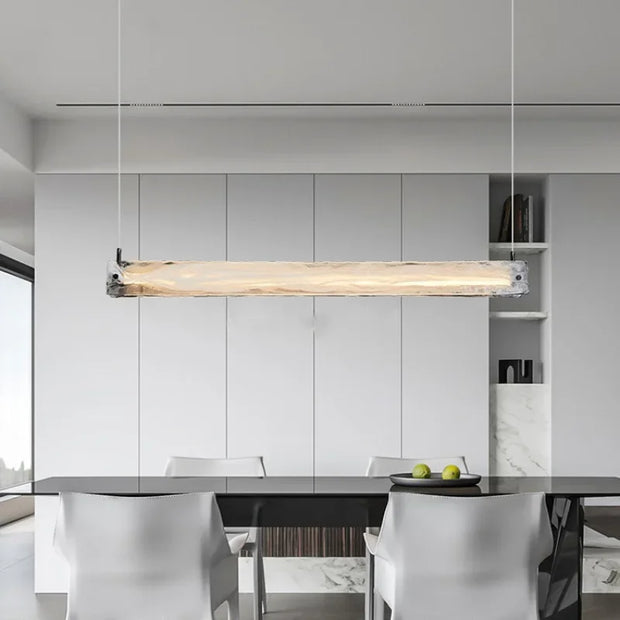 Restaurant long cloud glass chandelier Nordic creative living room dining table bar art lamp