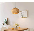Wicker Rattan Pendant Lamp Teahouse Homestays Decorative Pastoral Retro Pendant Light Kitchen Corridor Bedroom Dining Chandelier