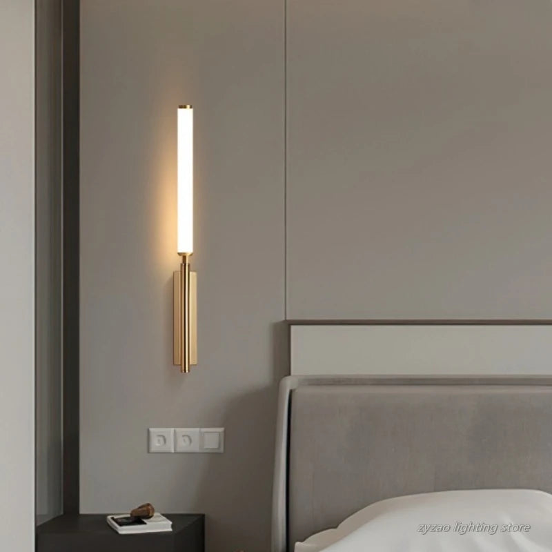 Nordic Line Led Wall Lamp Modern Living Room Bedroom Bedside Lamp Creative Designer's Corridor Bathroom Mirror Front Wall Light