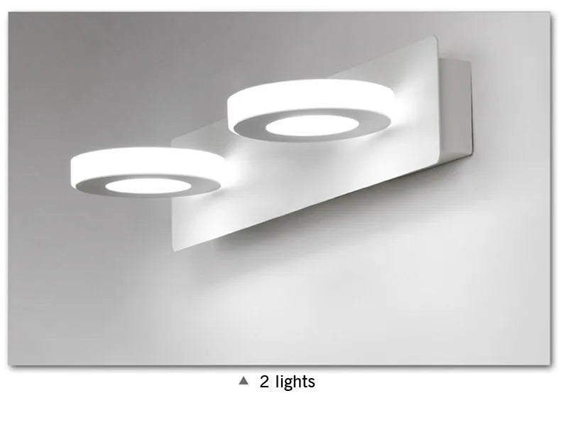Modern Stair Led Wall Lamp Kitchen Bathroom Mirror Light Fixture Decor Bedroom Home Lighting White Metal Acrylic Sconce 110-220V