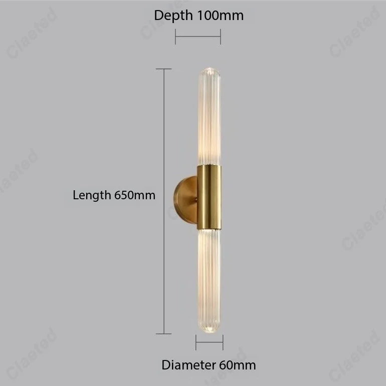 European-style New LED Glass Wall Lamp Living Room Corridor Stairs Study Bedroom Bedside Decorative Lighting