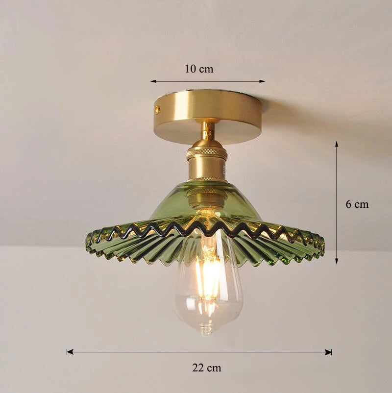 Modern Pendant Ceiling Lamp with Glass Shade for Kitchen Aisle Balcony Bedroom Home Art Deco Led Ceiling Lights Fixtures E27
