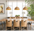 Wicker Rattan Pendant Lamp Teahouse Homestays Decorative Pastoral Retro Pendant Light Kitchen Corridor Bedroom Dining Chandelier