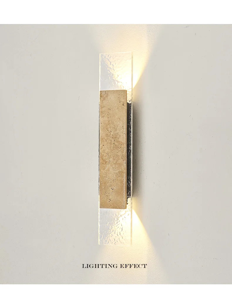 Outdoor Waterproof Wall Lamps Strip Natural stone Wall Lights 18W LED  Porch Wall Sconces  Bedroom Exterior Lighting Fixtures
