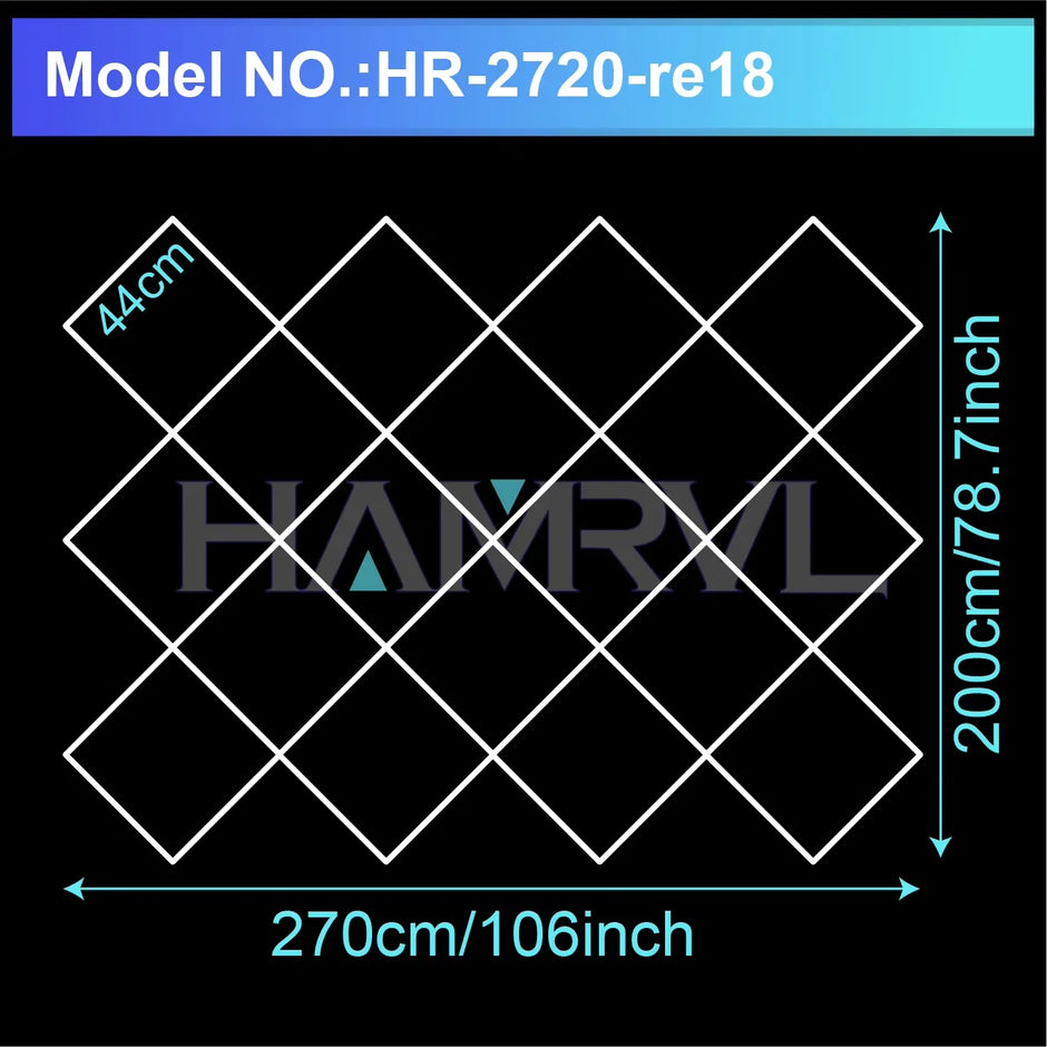 Diamond LED Ceiling Light Hexagonal Design Suitable for Garage Barber Shop Gym Exhibition Hall Ceiling Light Decoration Lighting