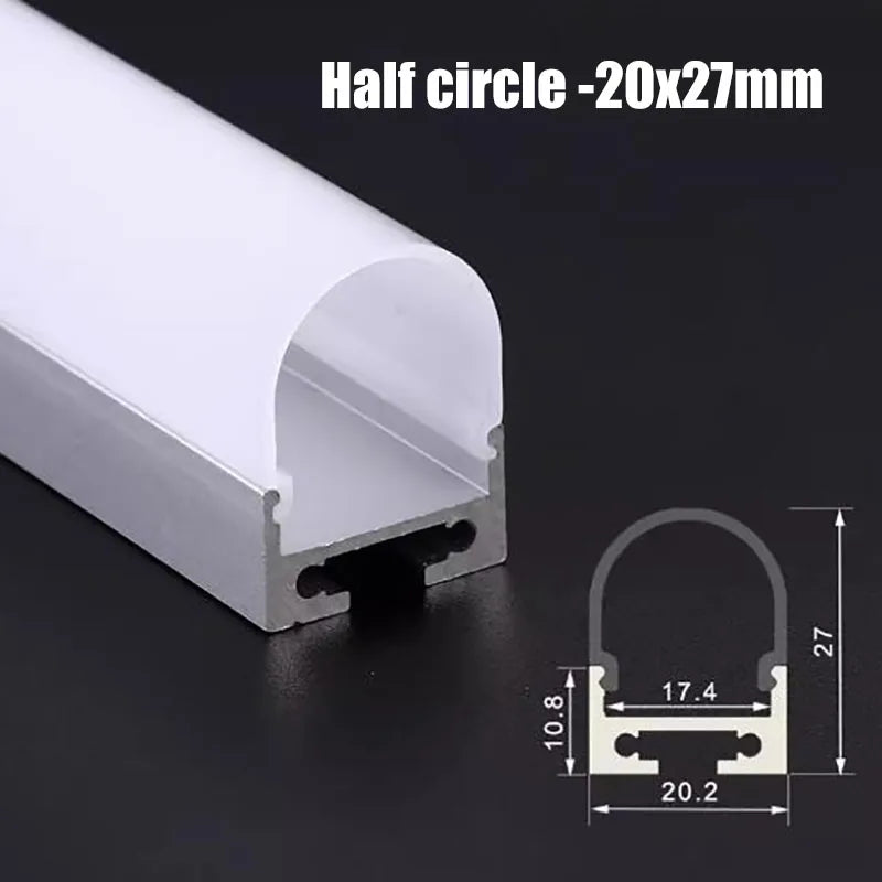 270 Luminescence Circular Led Aluminum Profile 20/30/40Mm Led Channel Diffuser Linear Bar Light Long Strip Pendant Lamp Tubes