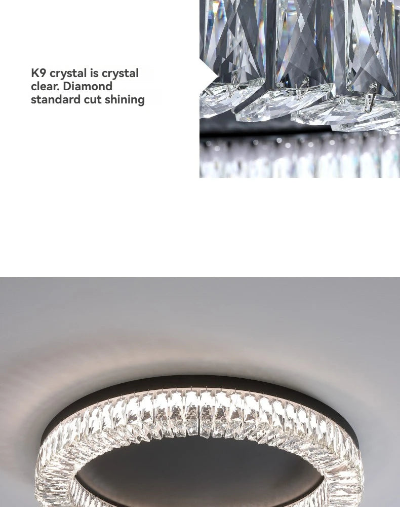 Light Luxury Modern Led Crystal Ceiling Ceiling Light Home Decoration Living Room Bedroom Dining Room Hotel Kitchen Lighting