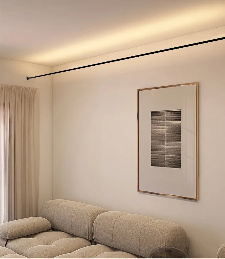Steel Skyline Lights Modern Minimalist Linear Hallway Ceiling Lamp White Black Living Room Gallery Bedroom Ceiling Pendant Light