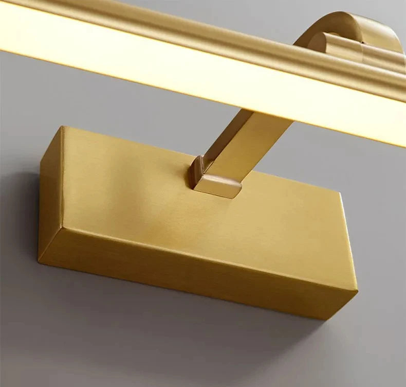 Modern Gold Copper Wall Light Rotatable Mirror Bathroom Bedroom Sconce Brass Simple Lamp GN421TN